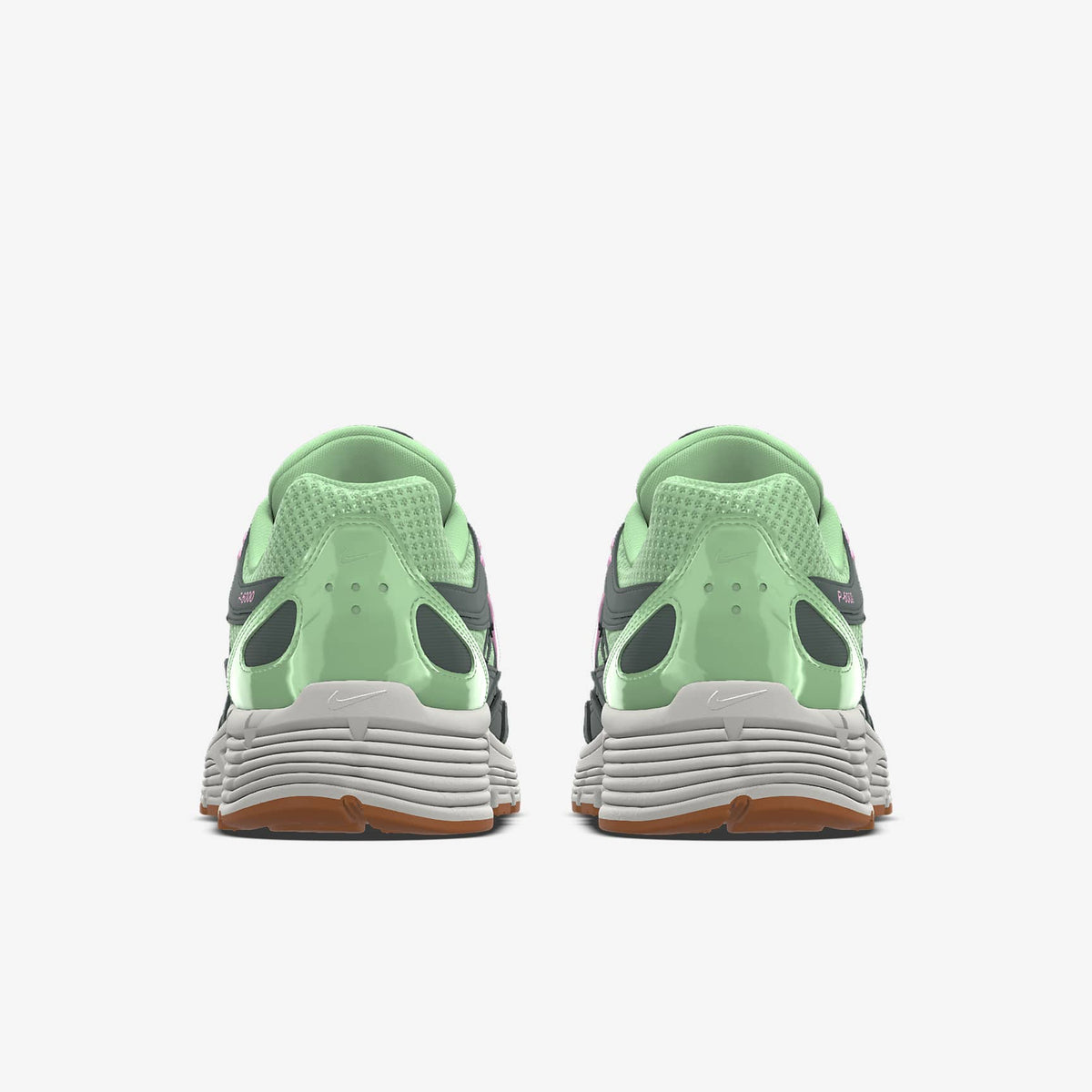 Nike P-6000 – Green / Pink / Gum Mesh Athletic Sneakers
