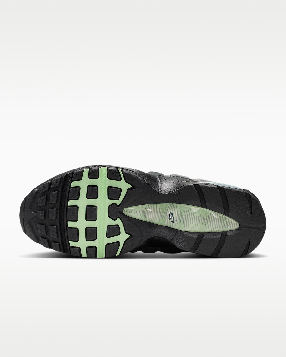 Nike Air Max 95 – Grey / Mint Green Mesh Athletic Sneakers (Women’s)
